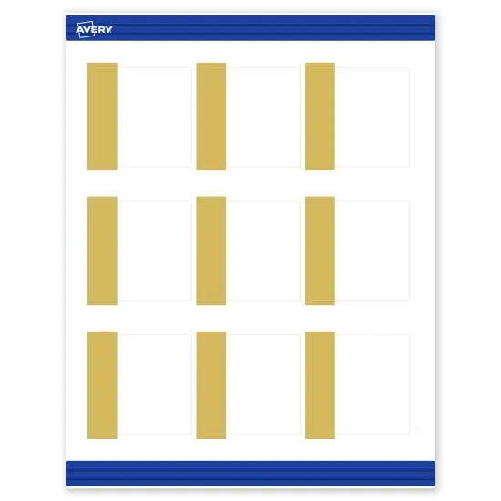 Avery Printable Square Cards, Gold-Dipped Edge, 2.5" x 2.5", Matte White Square Cards, Laser/Inkjet, 90ct, Great for Business Cards {1}