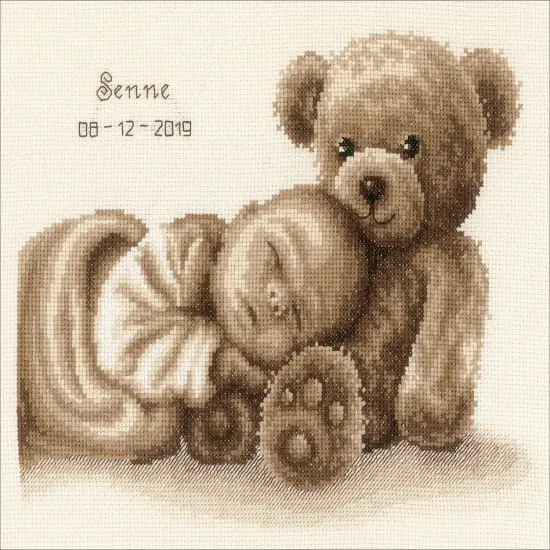 Vervaco Counted Cross Stitch Kit 11.25"X8.75"-Sweet Dreams Record On Aida {3}