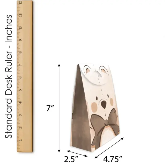 Big Dot of Happiness We Can Bearly Wait - Teddy Bear Baby Shower Gift Favor Bags - Party Goodie Boxes - Set of 12 {7}