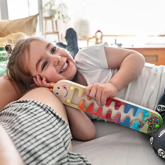 HABA Wooden Rainmaker Stick Toddler Sensory Toys & Musical Instruments for Kids Ages 2+, Preschool Toys for Hands-On Musical Play and Learning Multicolor {5}