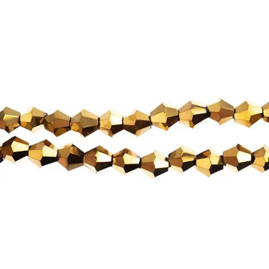 Crystal Lane DIY 2-Strand 7in Opaque Iris Finish Glass Bicone Bead Strands {2}