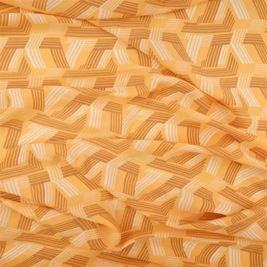 1 Yard Wool Dobby Geo Print Fabric, 57/58&Prime; Wide 100% Polyester YELLOW/CAMEL {5}