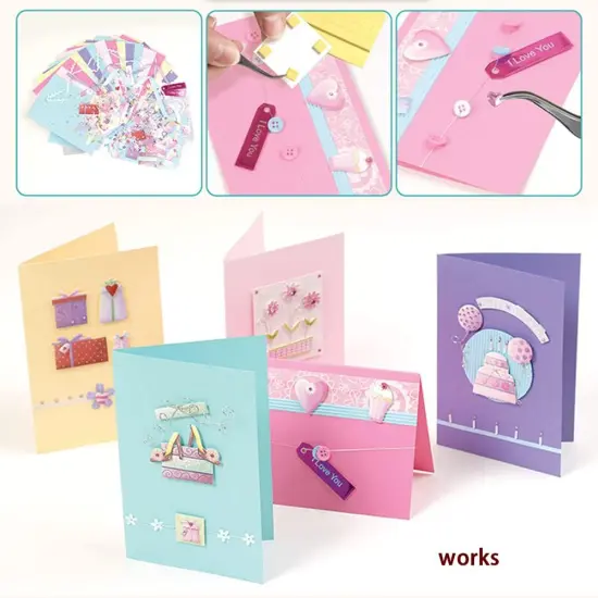 Handmade DIY Greeting Card Kits Includes 15 Blank Cards {4}
