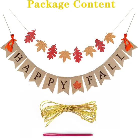 Happy Fall Burlap Banner {4}