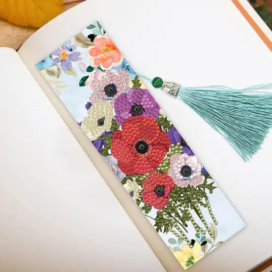 2 Pieces Morning Glory Bookmark Diamond Painting Kit {4}