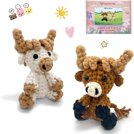Highland Cow Crochet Kit for Beginners {1}