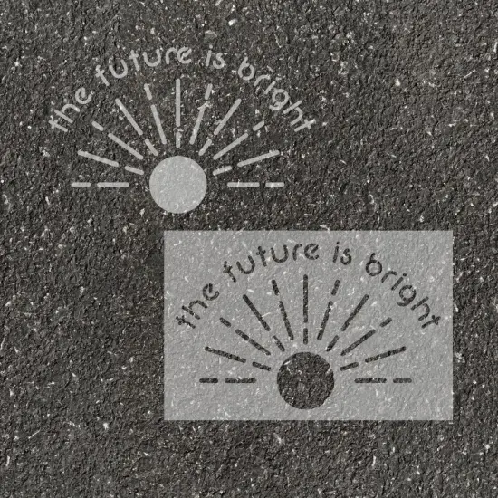 The Future is Bright Parking Space Stencil | High School Senior Parking Spot Stencil | Reusable Stencil | Stencil Ease | {1}