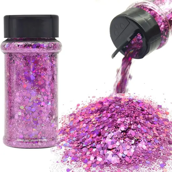 Ultra Pink Holographic Craft & Beauty Glitter {1}