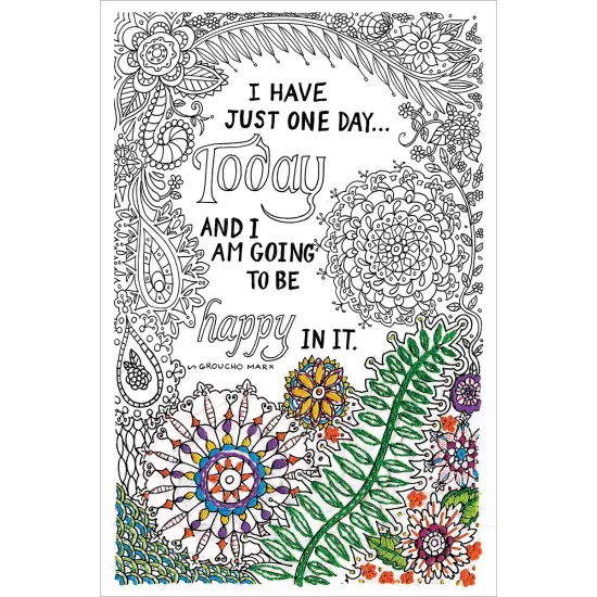 Design Works/Zenbroidery Stamped Embroidery Kit 10"X16"-Be Happy {4}