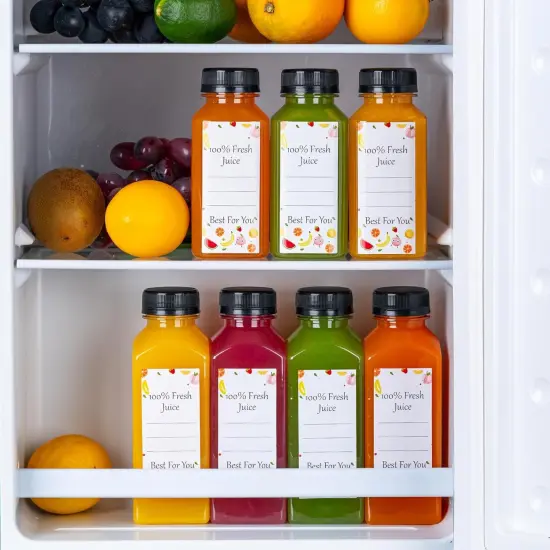 Juice Bottles with Caps, Juice Containers - with 10Pcs Labels & Bottle Brush {3}