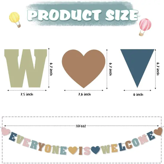 Everyone is Welcome Banner, First Day of School Large Classroom {2}