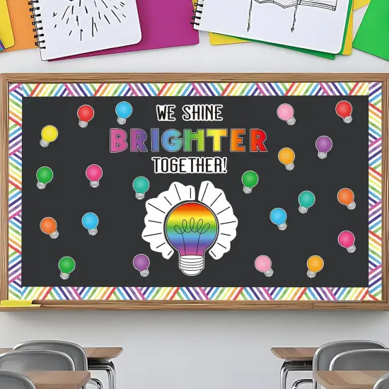 64Pcs Colorful Light Bulb Back to School Decor {5}