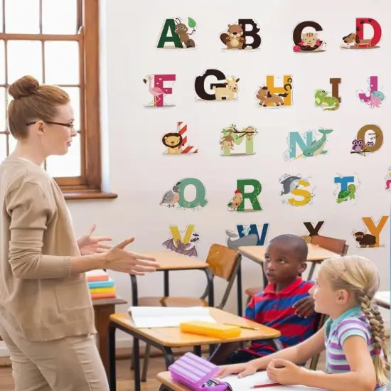 Animal Alphabet Kids Wall Decals {5}