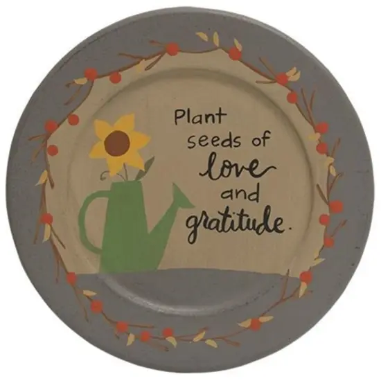 Multi-Color Fall-Themed Wooden Plates Perfect for Thanksgiving Decor 3 asstd. {2}