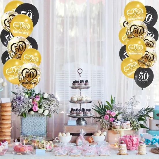30pcs 50th Anniversary Decorations Kit {2}