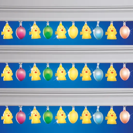 Collections Etc Whimsical Easter Eggs And Chicks String Lights {2}