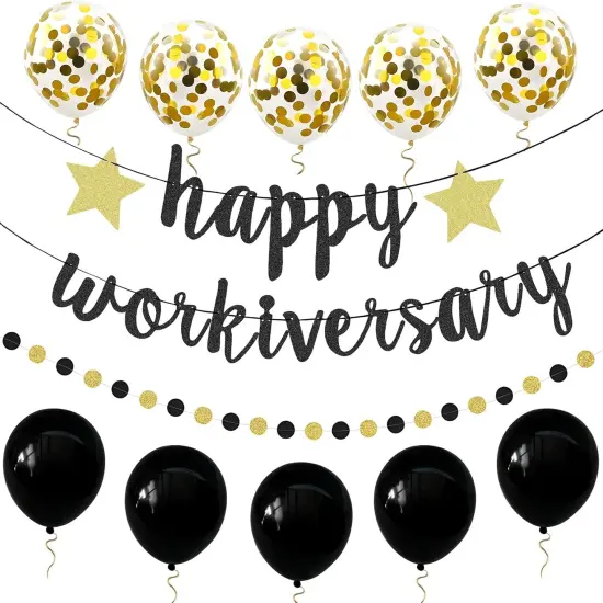 Happy Work Anniversary Decorations Happy Workiversary Banner {1}