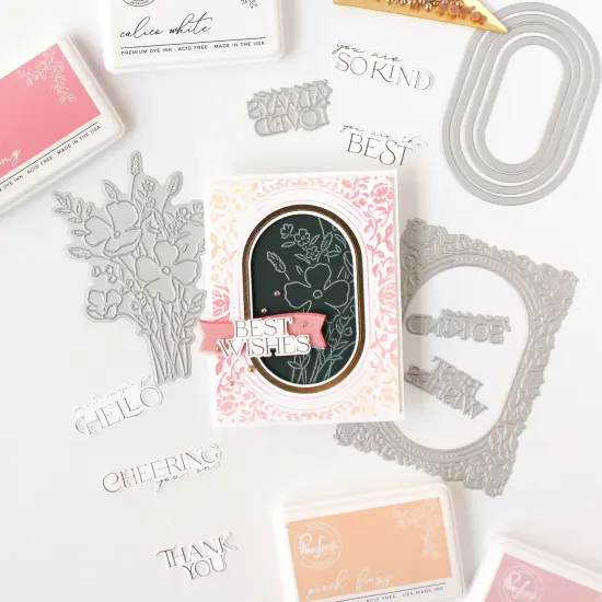 Pinkfresh Studio Press Plate-Playful Petals {6}