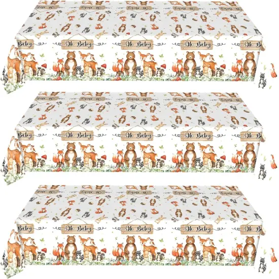 3pcs Woodland Animals Tablecloth {2}