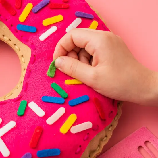 Sew Cute! Felt Pillow Kit-Doughnut {6}