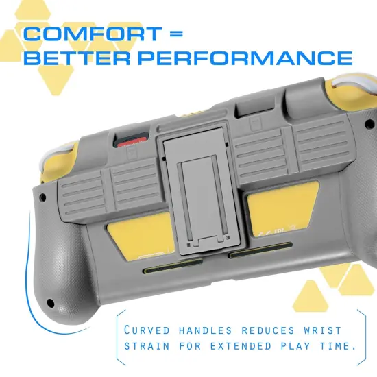 Protective Case for Nintendo Switch Lite 2019, Hard Grip Cover with 2 Game Card Slots Holder, Built in Stand, Shock-Absorption & Anti-Scratch Design, Gray by Insten Grey {3}