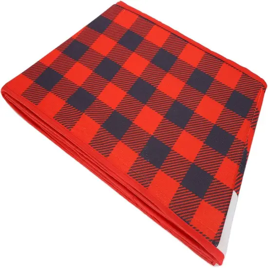 31in Buffalo Plaid Christmas Tree Collar Hexagon Christmas Tree Ring for Artificial Trees Christmas Tree Skirt {4}