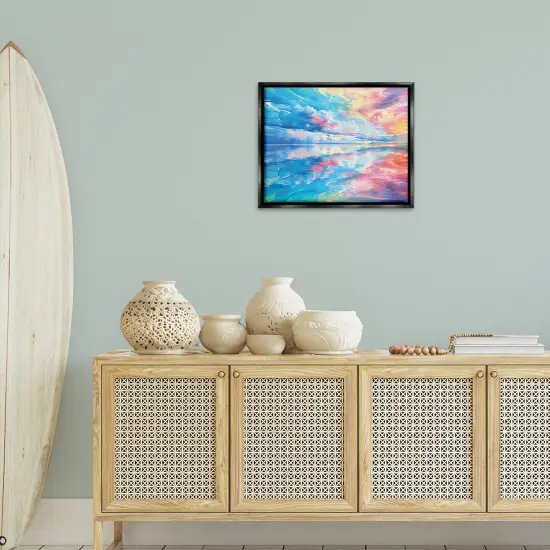 Stupell Industries Prismatic Rainbow Sunset Floating Frame Design by Michael Ward {2}