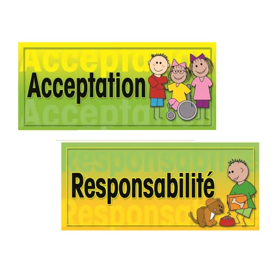 Poster Pals French Character Educational & Language Teaching Posters,Bilingual Charts, Classroom Decoration and instruction, FSL, 6 Poster Set {3}