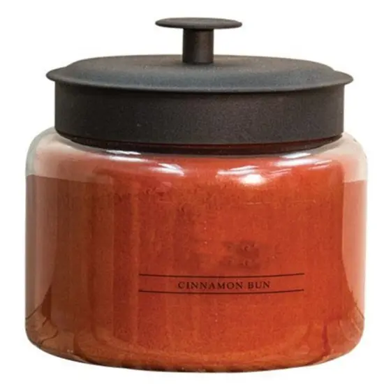 64 Ounce Cinnamon Bun Orange Paraffin Wax Jar Candle with Four Lead-Free Wicks {1}