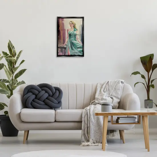 Stupell Industries Elegant Blonde in Dress Floating Frame Design by Lucille Lee {2}