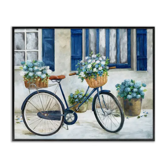 Stupell Industries Bicycle & Cottage Windows Framed Giclee By Nan {7}