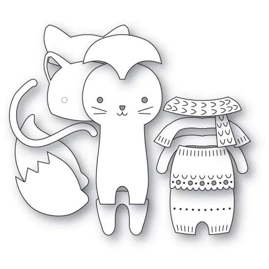 Poppystamps Dies-Nordic Bundled Fox {1}