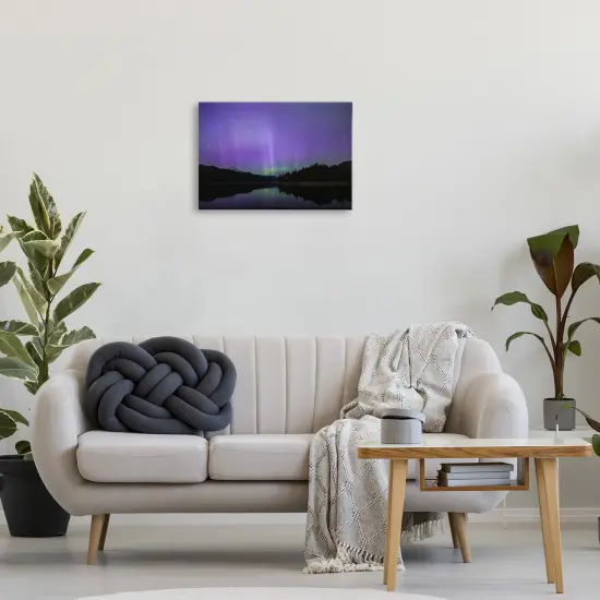 Stupell Industries Luminous Purple Northern Lights Canvas Design by Nancy Crowell {2}