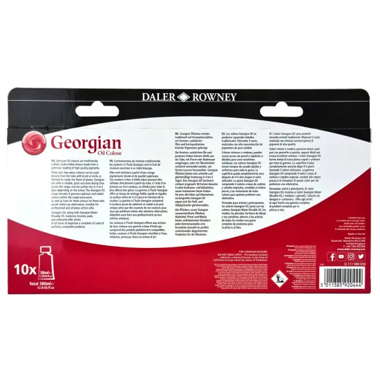 Daler-Rowney Georgian Oil Paint Selection Set 10/Pkg-Assorted Colors {4}