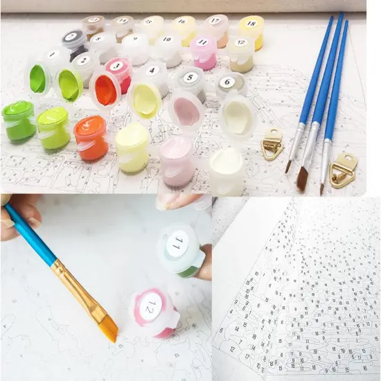 16x20 INCH Happy Tree Paint by Numbers Kit for Adults (Frameless) {2}