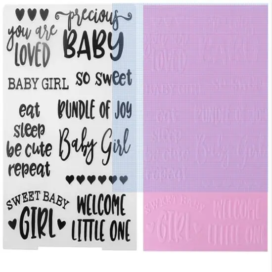 Plastic Embossing Folders Baby Girl {3}