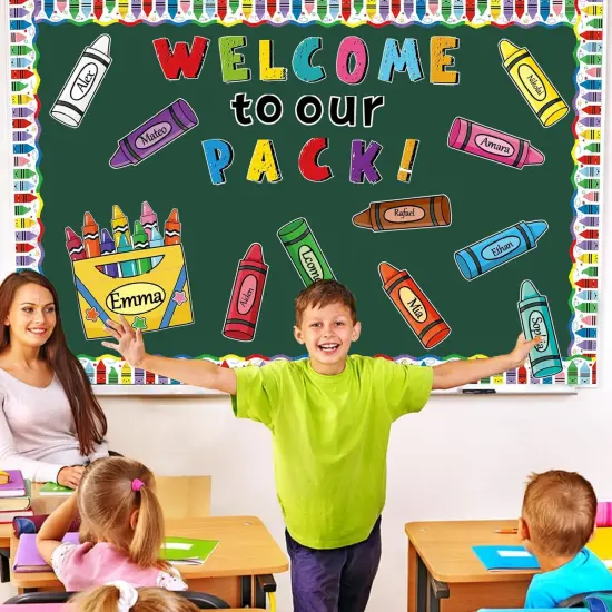 87Pcs Classroom Bulletin Board Decorations Set {4}