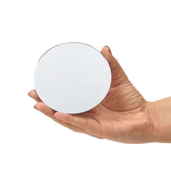 50-Pack of Small Round Mirrors for Crafts, 4-Inch Glass Tile Circles for Wall and Table Decor, Mosaics, DIY Home Projects, Decorations, Arts and Crafts Supplies Blue {7}