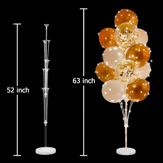 2 Set Champagne Gold Balloon Stand Kit with String Lights &ndash; Wedding, Birthday, Baby Shower, and Party Decor {3}
