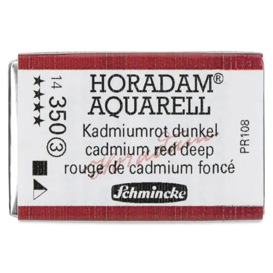 Schmincke Horadam Aquarell Watercolor - Cadmium Red Deep, Full Pan {1}