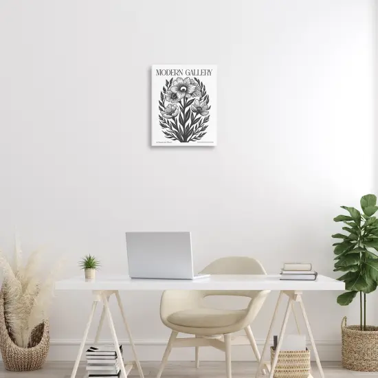 Stupell Industries Flowers with Curved Ferns Canvas By Lettered and Lined {8}