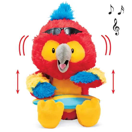 Collections Etc Surf's Up Brody Parrot Musical Plush Toy {1}