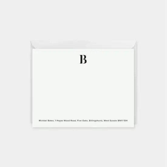 Elegant Stencil Monogram Note Cards {1}