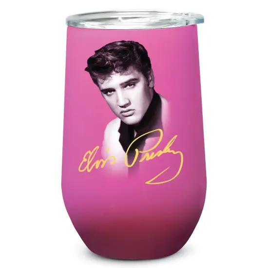 Collections Etc Elvis Stainless Steel 16 oz. Tumbler with Locking Lid {1}