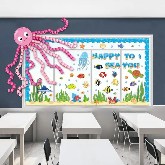93 Pcs Sea Animal Bulletin Board Summer {4}