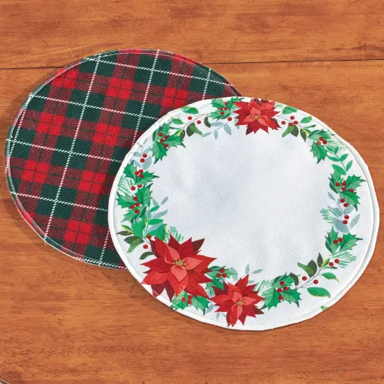 Collections Etc Festive Reversible Placemats - Set of 6 {5}