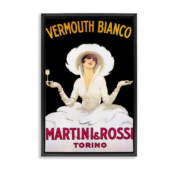 Stupell Industries Vermouth Vintage Lady Advertisement Floating Frame Design by Marcus Jules {1}