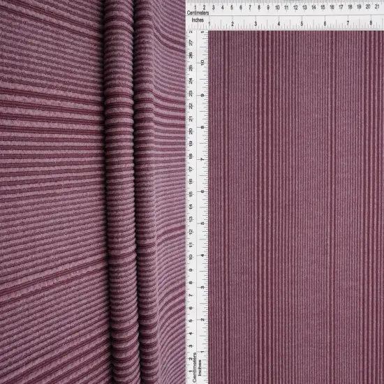 1 Yard Variegated Jacquard Rib Knit Fabric Soft Stretch Polyester Rayon Blend 52/54 Inches Wide NAVY {4}