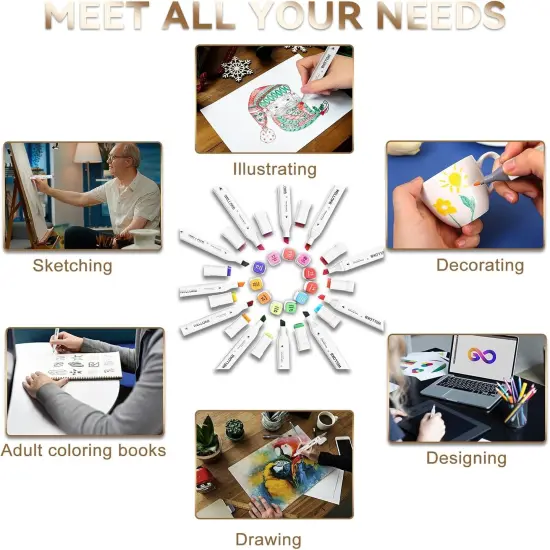 80 Colors Dual Tip Permanent Art Markers {5}