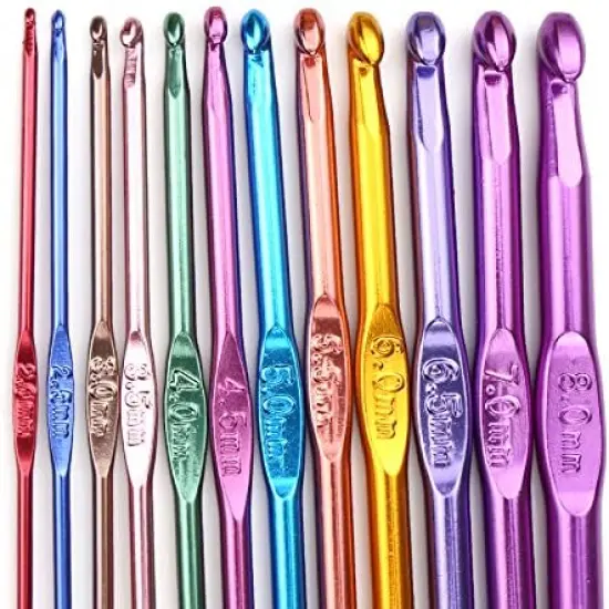 14PCS Aluminum Crochet Hooks {1}